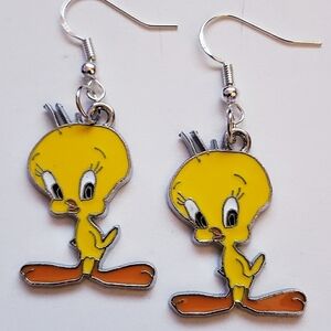 Handmade Tweety Bird Dangle Earrings